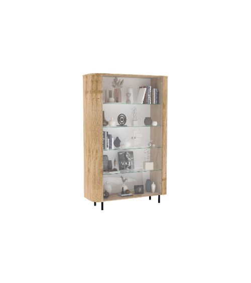 Vitrine MURANO 2 portes vitrées – Finition Chêne naturel