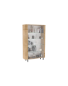 Vitrina MURANO de 2 puertas de cristal – Acabado Roble natural