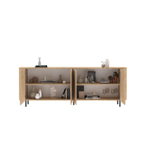 Aparador MURANO de 4 puertas – Acabado Roble natural