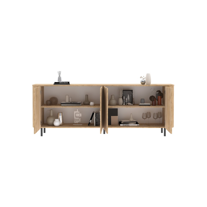 Buffet MURANO 4 portes – Finition Chêne naturel