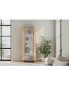 Vitrine contemporânea com 1 porta de vidro – Acabamento Carvalho natural