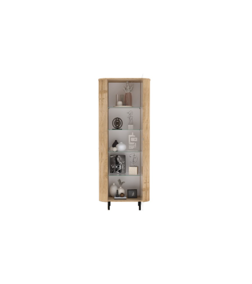 Vitrina MURANO de 1 puerta de cristal – Acabado Roble natural