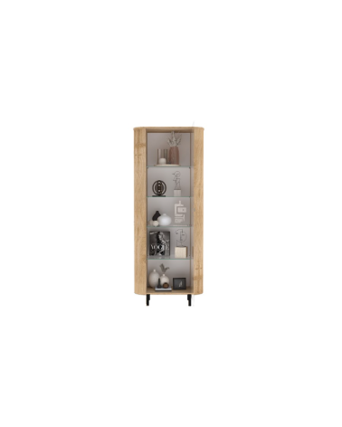 Vitrina MURANO de 1 puerta de cristal – Acabado Roble natural