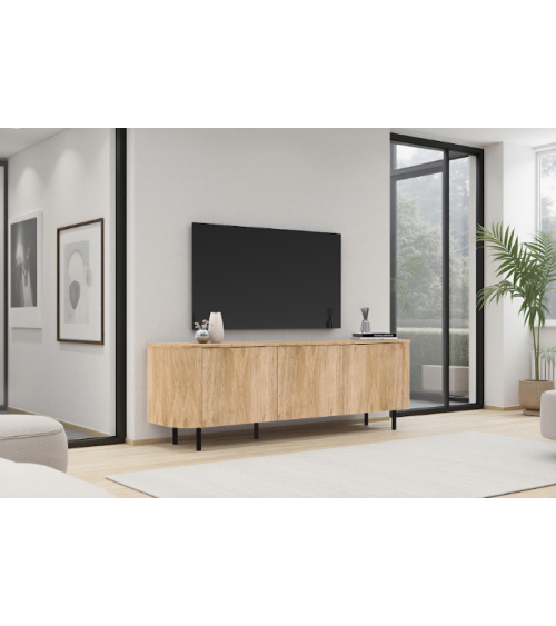 Mueble TV MURANO de 3 puertas – Acabado Roble natural