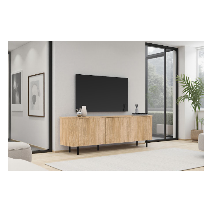 Móvel de TV MURANO com 3 portas – Acabamento Carvalho natural