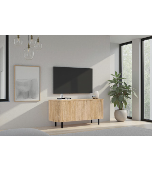 Meuble TV MURANO 2 portes – Finition Chêne naturel