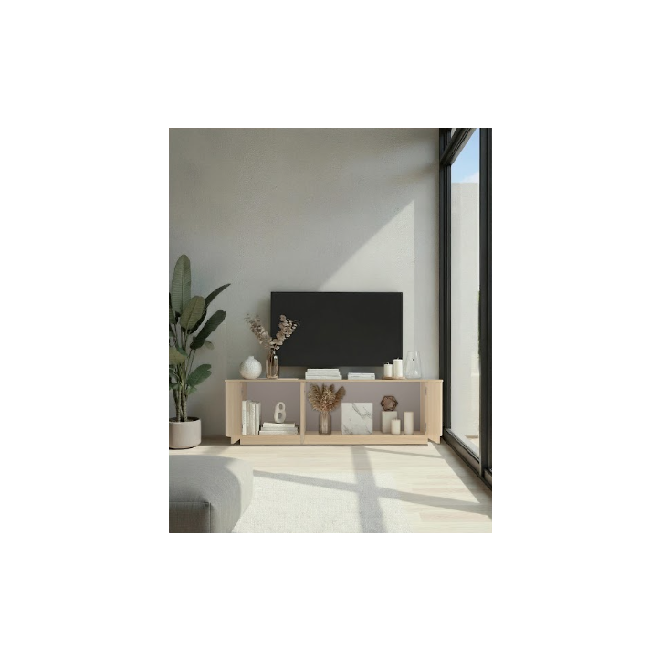 Meuble TV ADRIATICO 3 portes – Finition Chêne naturel