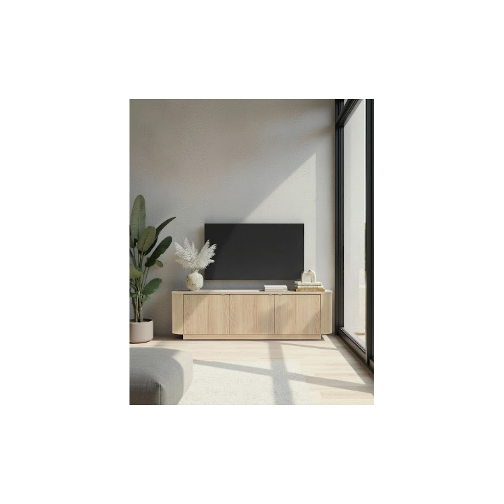 Móvel de TV ADRIATICO com 3 portas – Acabamento Carvalho natural