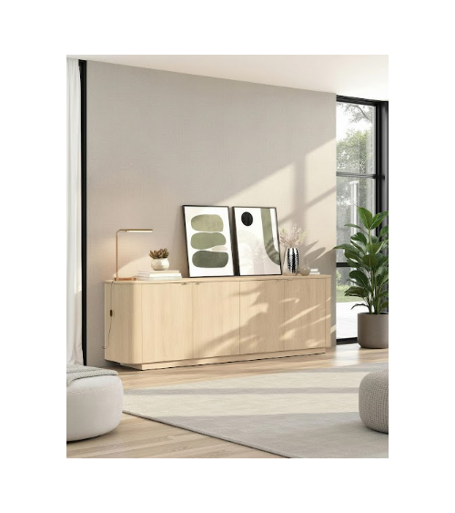 Buffet ADRIATICO 4 portes – Finition Chêne naturel
