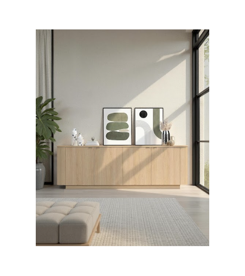 Credenza ADRIATICO a 4 ante – Finitura Rovere naturale