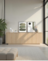 Buffet ADRIATICO 4 portes – Finition Chêne naturel