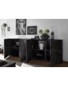 Buffet PRISMA 4 portes – Design géométrique noir
