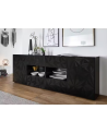Aparador PRISMA com 2 portas e 4 gavetas – Design geométrico preto