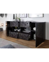 Buffet PRISMA 2 portes et 4 tiroirs – Design géométrique noir