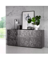 Aparador PRISMA de 3 portas – Design geométrico preto