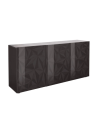 Aparador PRISMA de 3 portas – Design geométrico preto