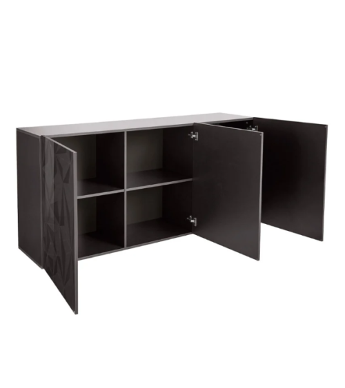 Madia PRISMA a 3 ante – Design geometrico nero