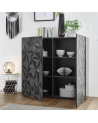 Madia PRISMA alta a 2 ante – Design geometrico nero