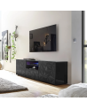 Mueble TV PRISMA con 2 puertas y 1 cajón – Diseño geométrico negro