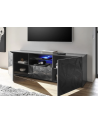 Móvel TV PRISMA com 2 portas e 1 gaveta – Design geométrico preto