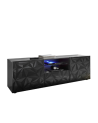 Móvel TV PRISMA com 2 portas e 1 gaveta – Design geométrico preto
