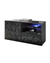 Móvel TV PRISMA com 1 porta e 1 gaveta – Design geométrico preto