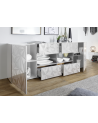 Madia PRISMA con 2 ante e 4 cassetti – Bianco laccato lucido