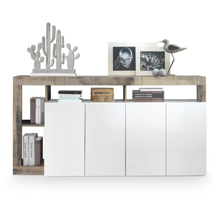 Aparador HAMBURG – Blanco lacado brillante / Pero Aparador HAMBURG – Blanco lacado brillante / Pero