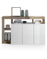 Madia HAMBURG – Bianco laccato lucido / Pero