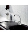 Evier simple Polino avec égouttoir 860 x 500 x 210mm Noir anthracite