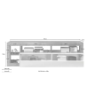 Mueble TV HAMBURG – Blanco lacado brillo / Hormigón