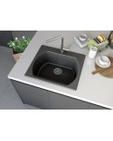 Evier simple Americano I 635 x 559 x 221mm Anthracite
