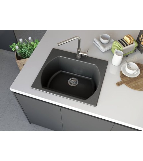 Evier simple Americano I 635 x 559 x 221mm Anthracite