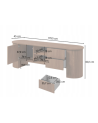 Meuble TV CAVO – 180 cm – Noyer Lincoln