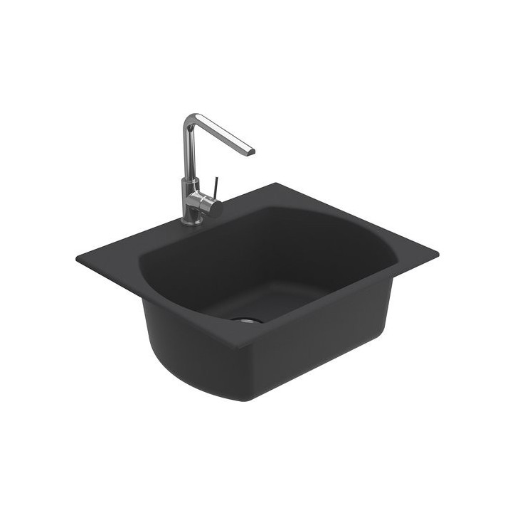 Evier simple Americano I 635 x 559 x 221mm Anthracite