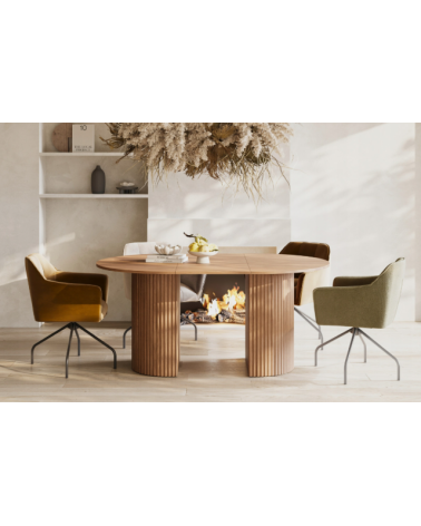 Table à manger CAVO extensible – 120/220 cm – Noyer Lincoln