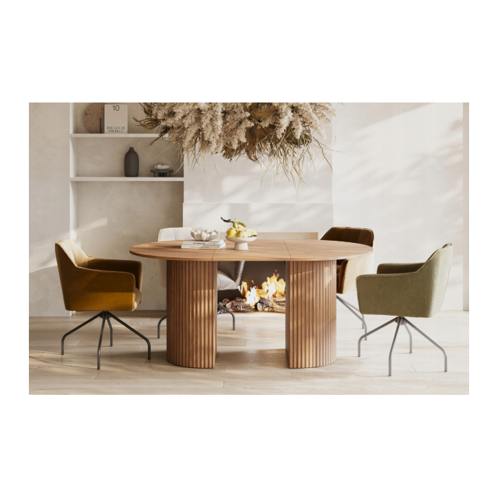 Tavolo da pranzo allungabile CAVO – 120/220 cm – Noce Lincoln