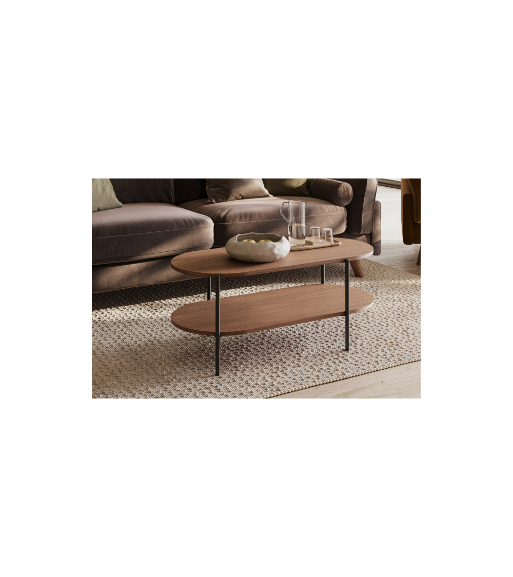 Mesa de centro CAVO – 110 cm – Nogal Lincoln