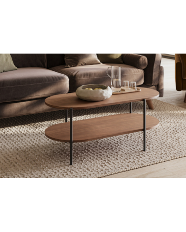 Table basse CAVO – 110 cm – Noyer Lincoln