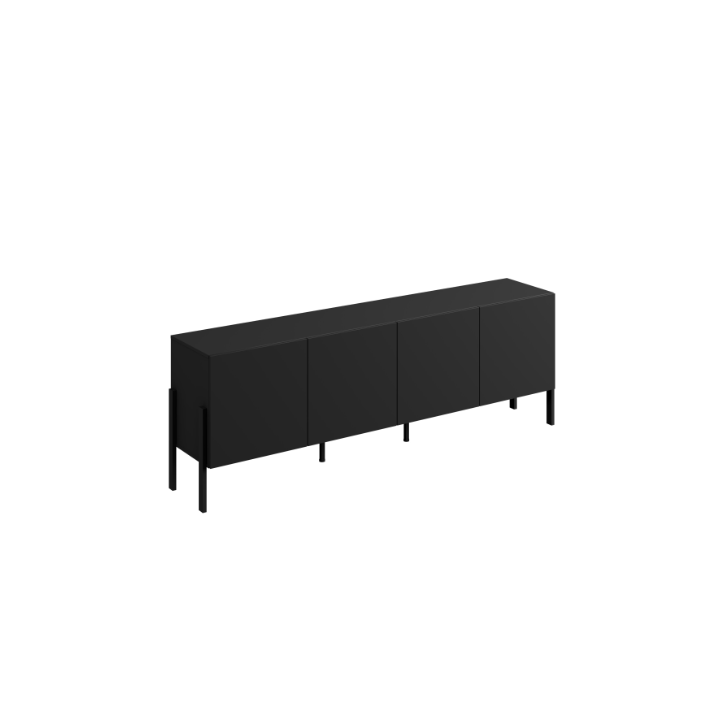 Ensemble meuble TV HALLE - Couleur Noir