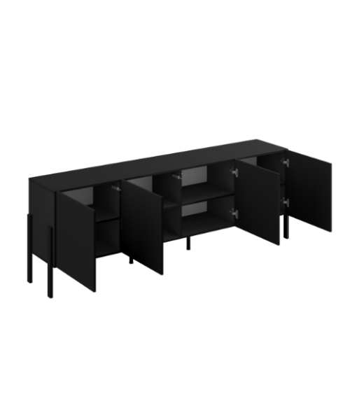 Conjunto de móvel TV HALLE - Cor Preto