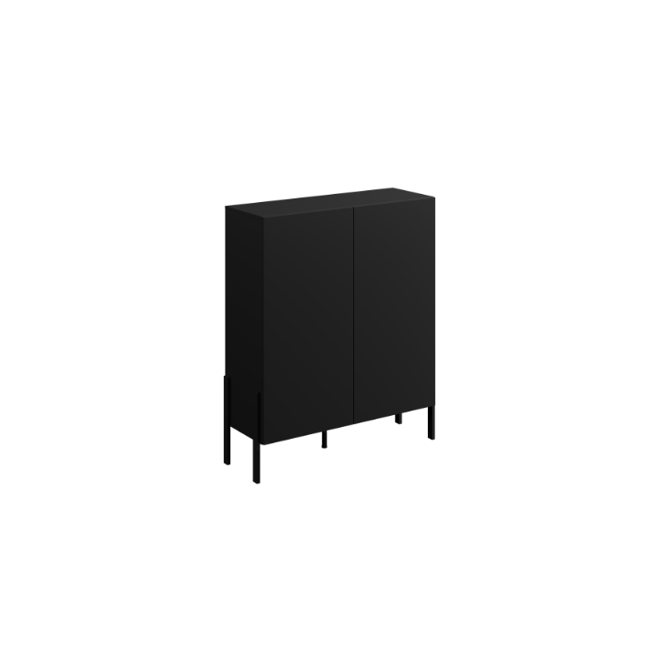 Ensemble meuble TV HALLE - Couleur Noir
