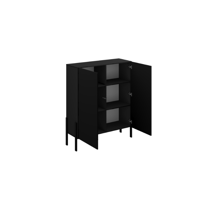 Conjunto de muebles TV HALLE - Color Negro