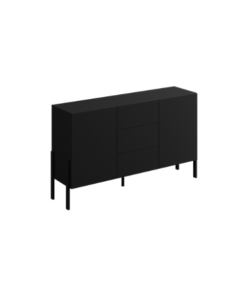 Ensemble meuble TV HALLE - Couleur Noir