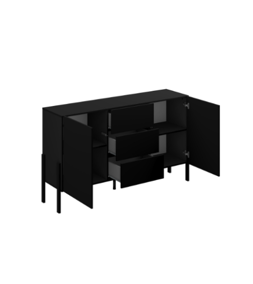 Composizione mobile TV HALLE - Colore Nero