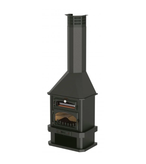 Poêle à bois en fonte côtés en verre 14 kW MARACAY fabrication européenne sur notre boutique en ligne