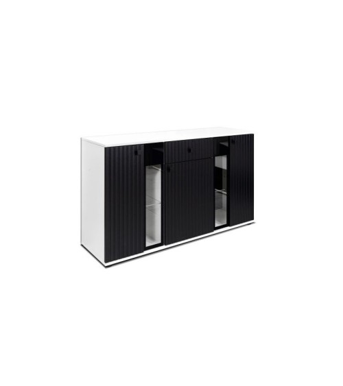 Buffet CALI 140 cm noir et blanc