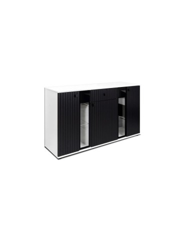 Buffet CALI 140 cm noir et blanc