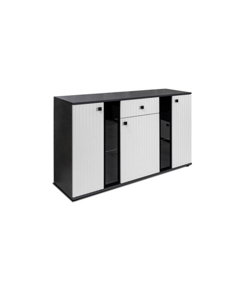 Buffet CALI 140 cm noir et blanc