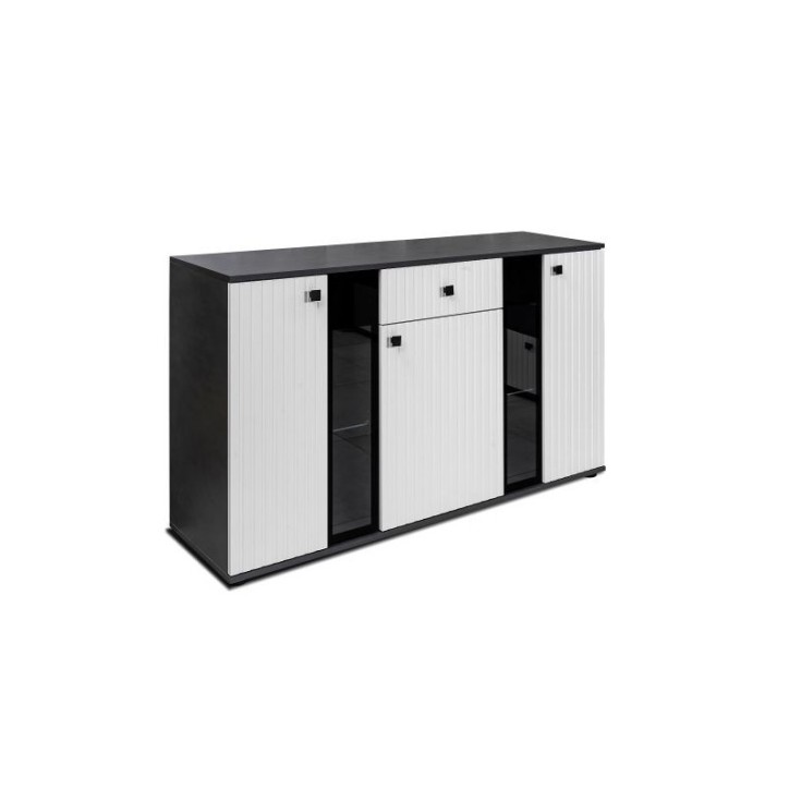 Buffet CALI 140 cm noir et blanc
